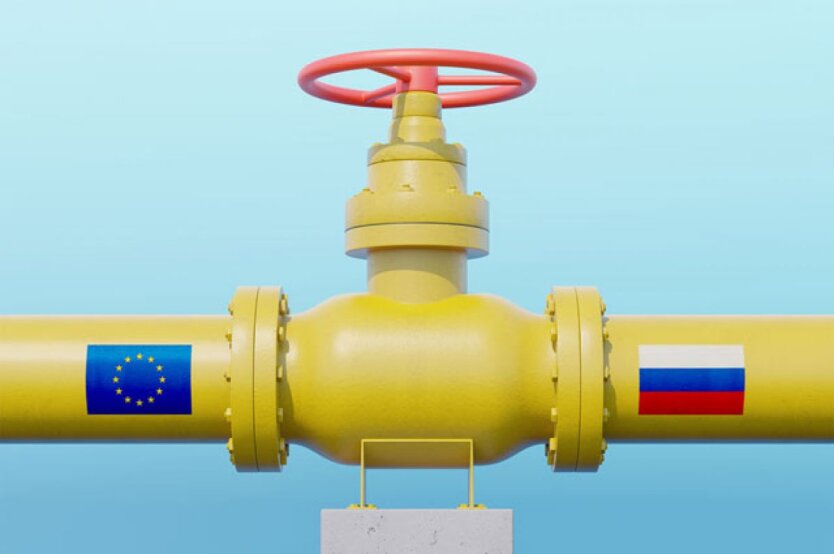 Image of the gas flow between the EU and Russia